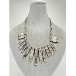 Gümüş Baget Taşlı Kolye